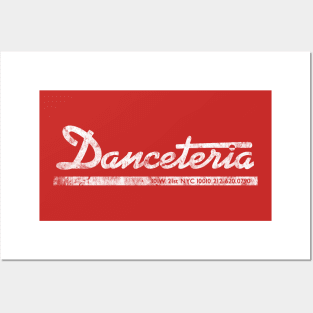 Danceteria - white (distressed) Posters and Art